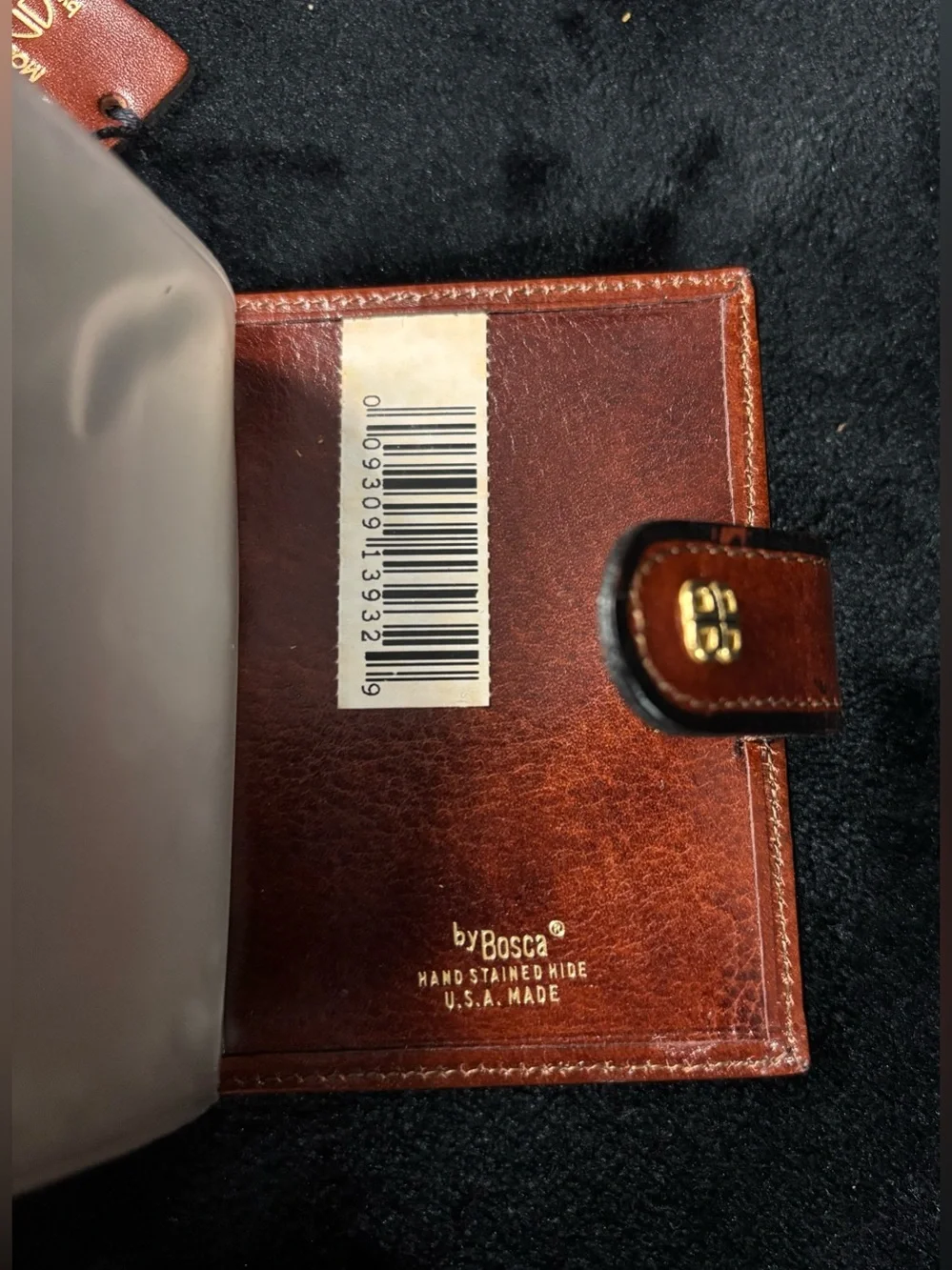 Bosca Old Leather Moda di Roma ID Wallet Brown Hand Stained Leather USA Made